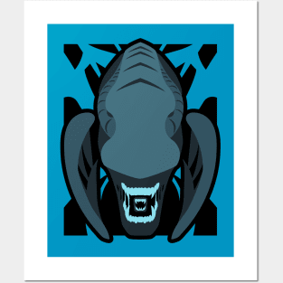 Xenomorph Head Simplified Posters and Art